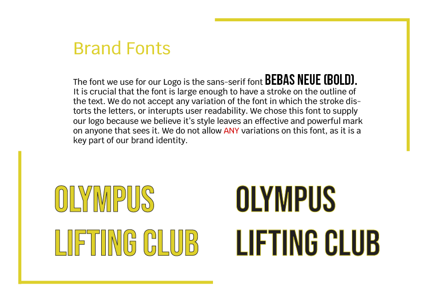 olympus lifting club brand guidelines