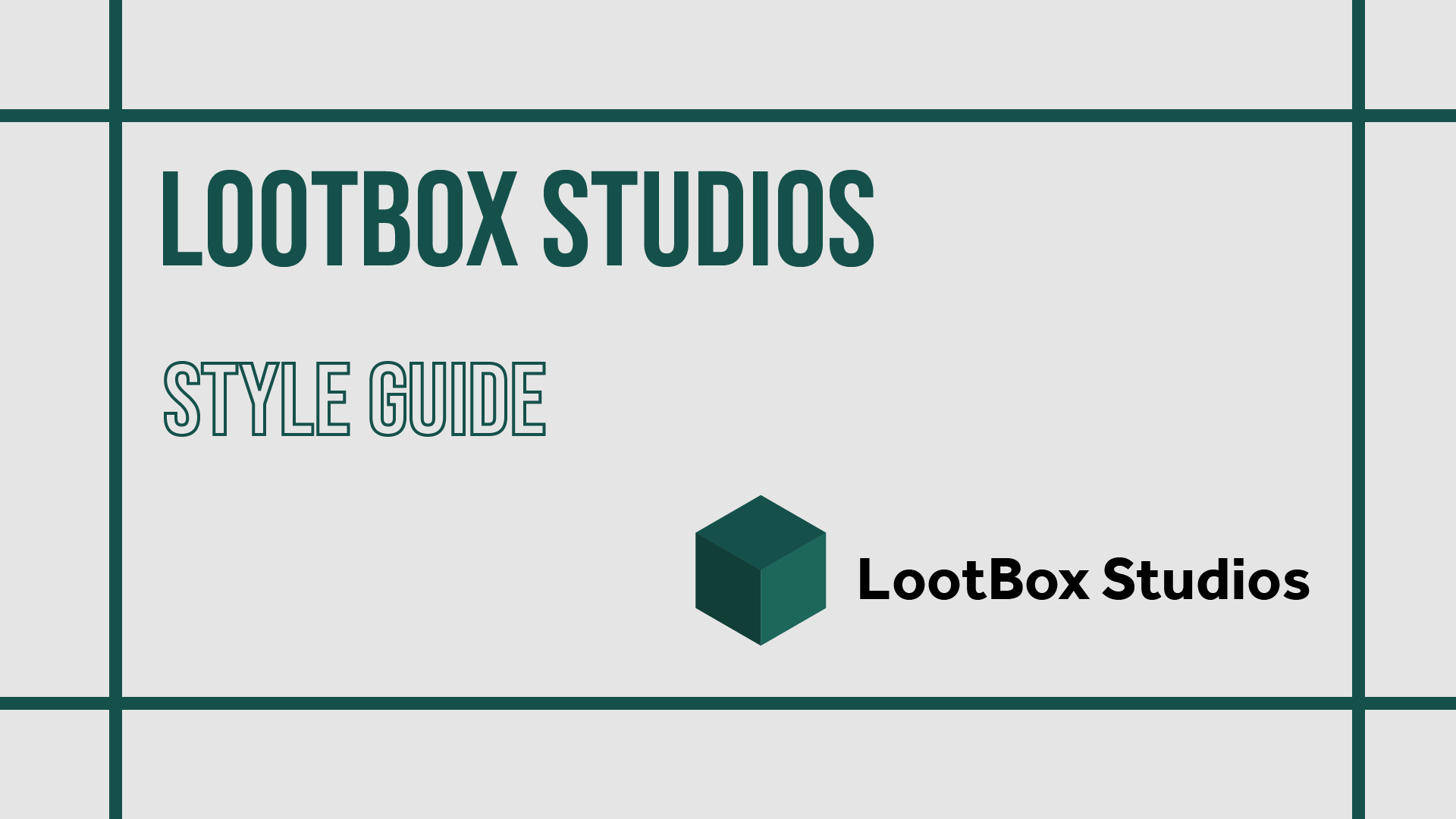 lootBox style guide page one